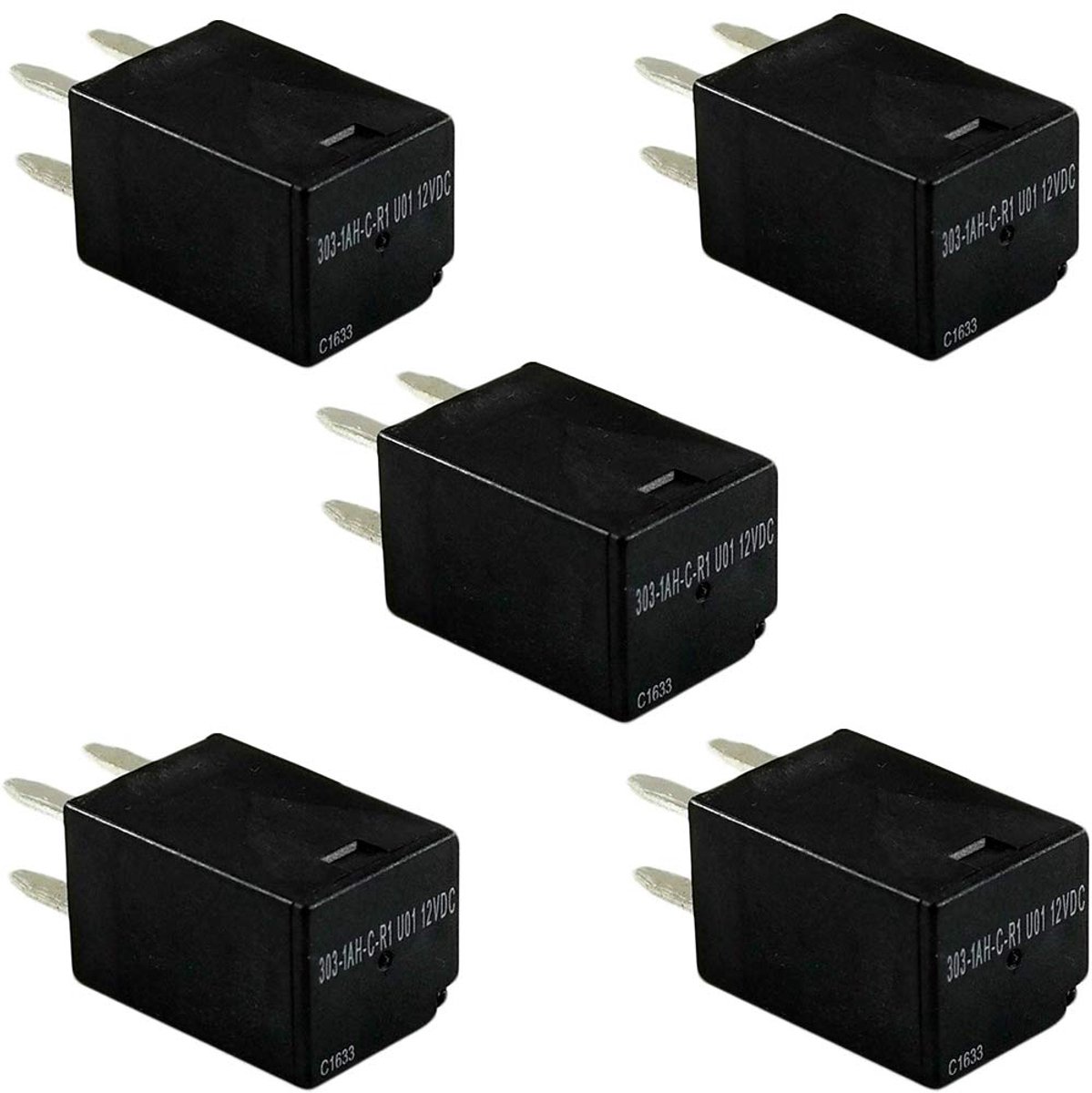 Automotive relais 4-pins - vervangingsonderdeel - 12V 20A - geschikt voor hoge temperaturen - Pack van 5 - ShopVlot