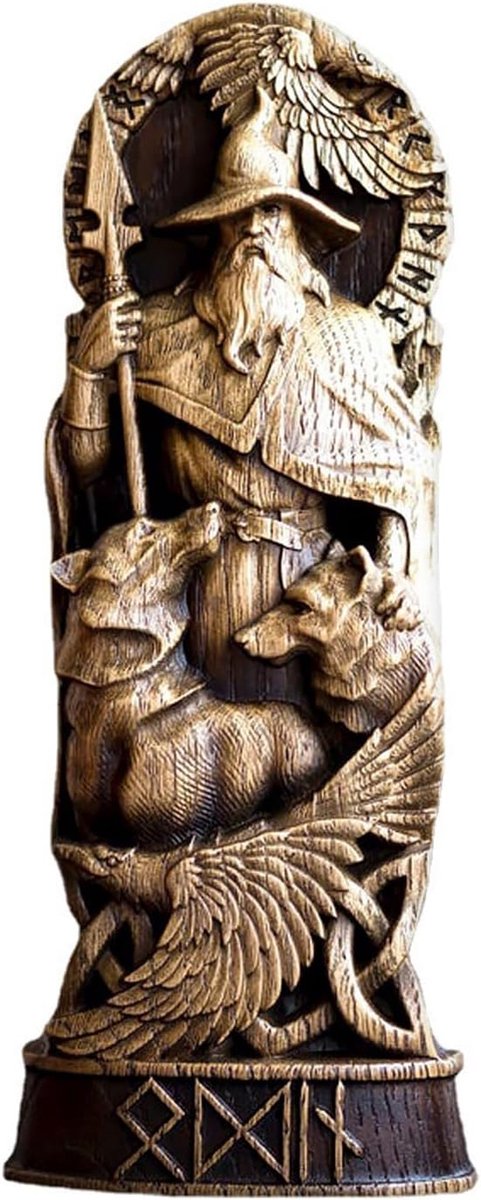 Odin beeldje - gedetailleerd - hoogwaardige kunststof - perfect voor decoratie - ShopVlot