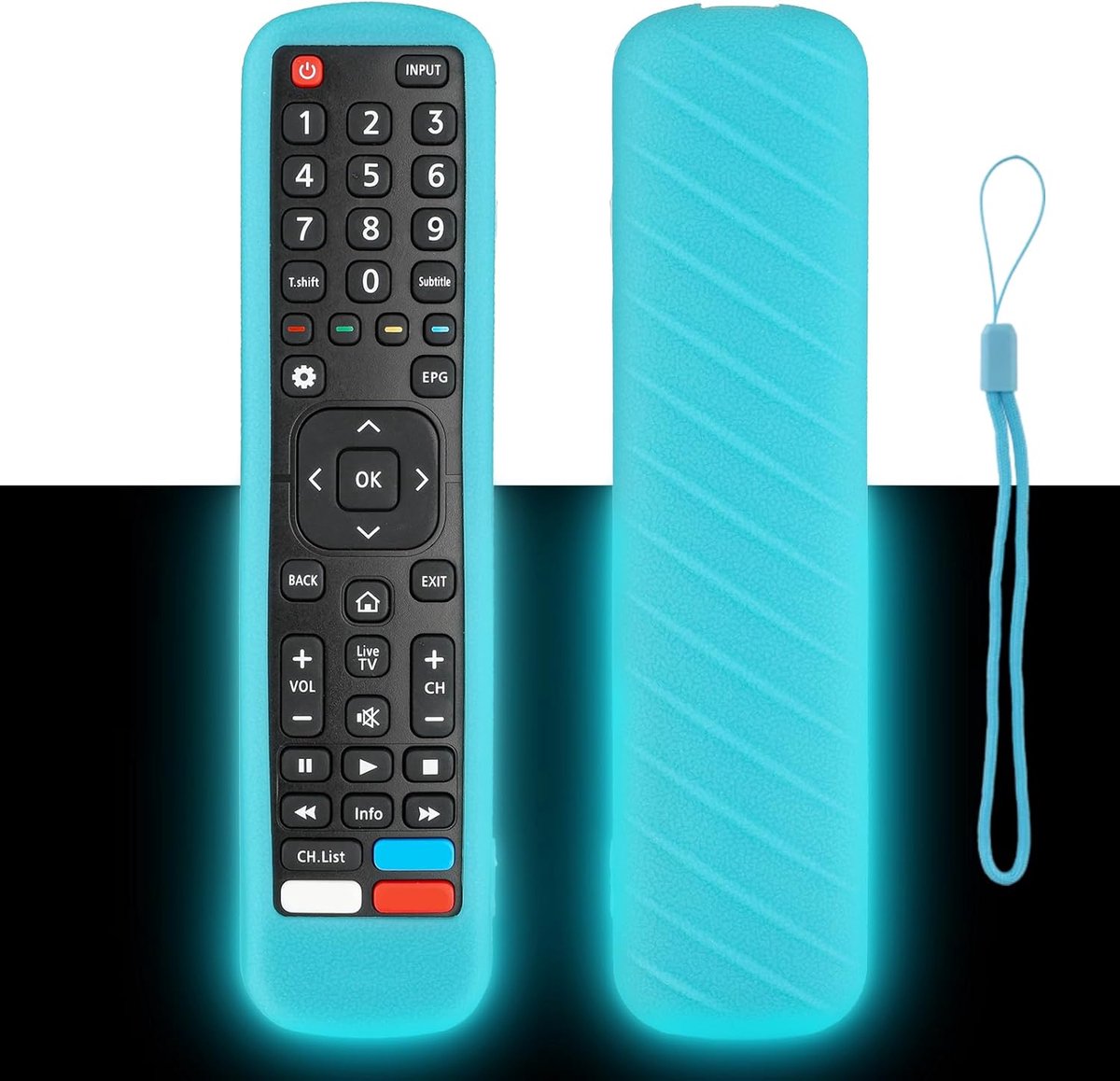 Afstandsbediening hoes voor Hisense TV - siliconen - schokbestendig - perfect voor bescherming - ShopVlot