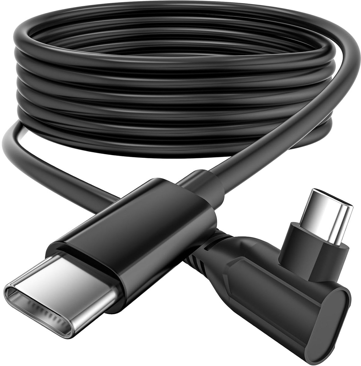 USB-C naar USB-C kabel 3 meter - gebogen ontwerp - 240 W snel opladen - compatibel met iPhone en Galaxy - ShopVlot