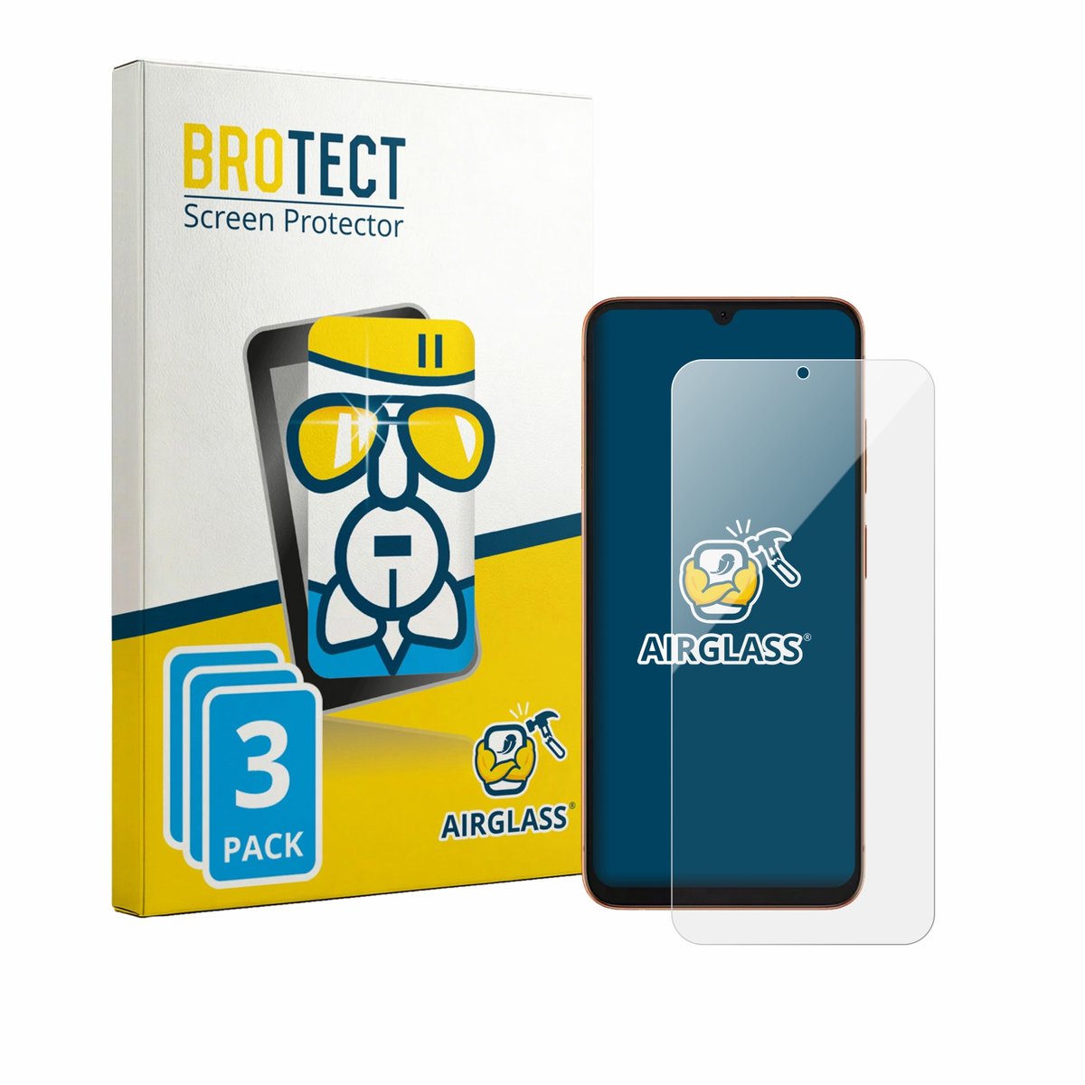 Screenprotector 3 Stuks voor Doogee Note 57 Lite Beschermglas transparant