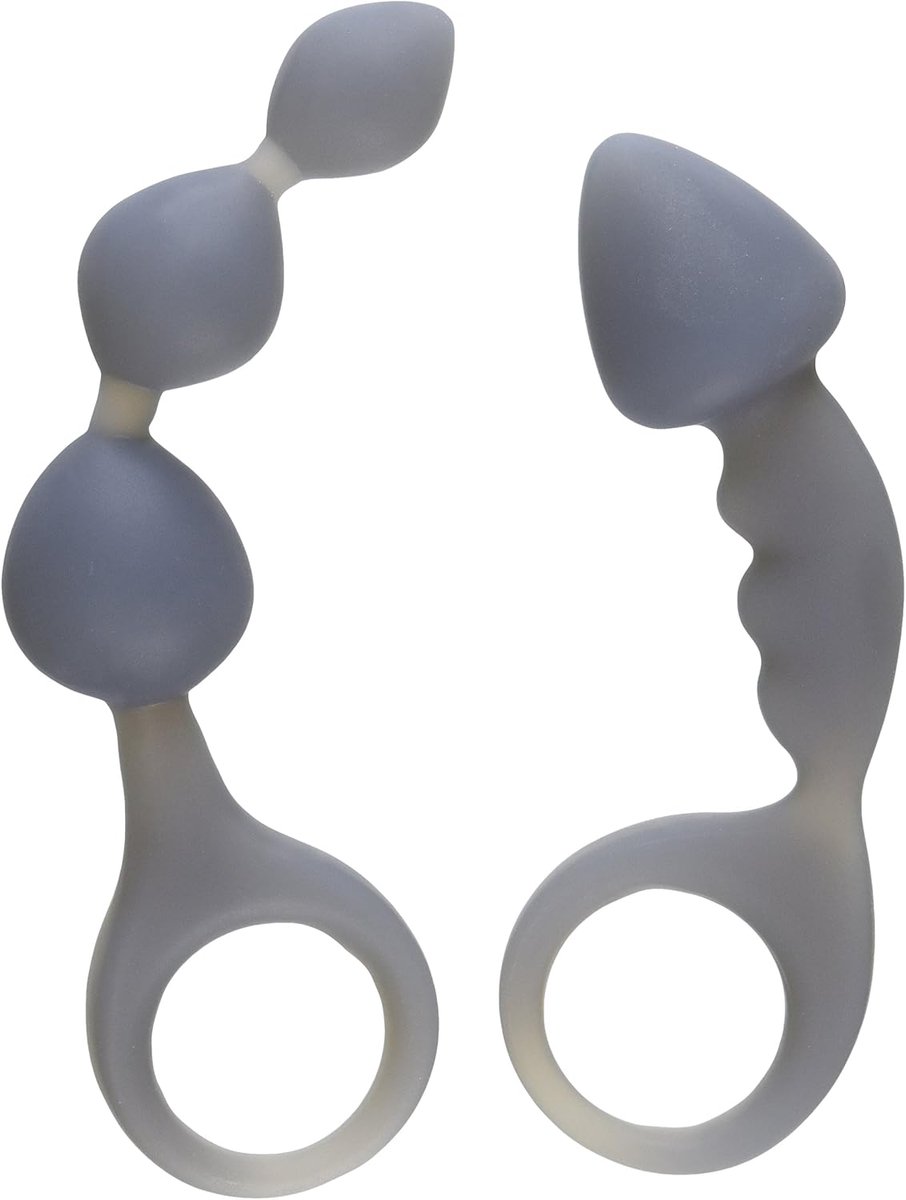 Butt silicone toy set - graduated butt beads en petit butt plug - 10 cm insertabel - voor spannende ervaringen - ShopVlot