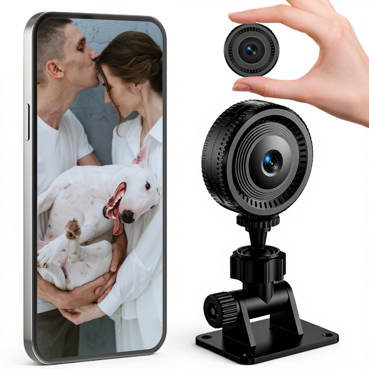 Mini-camera 1080p HD - wifi-bewakingscamera - 180° draaibare lens - live overdracht op mobiele telefoon - ShopVlot