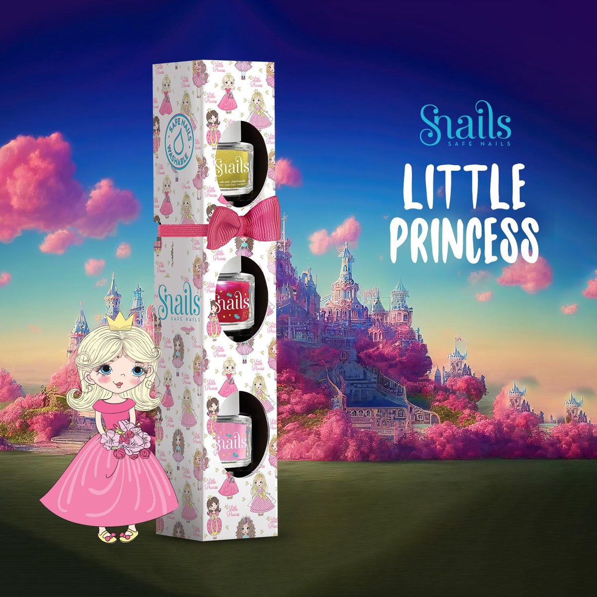 Nagellak voor kinderen - 3 x 5 ml - op waterbasis - wasbaar, veilig en veganistisch - ShopVlot