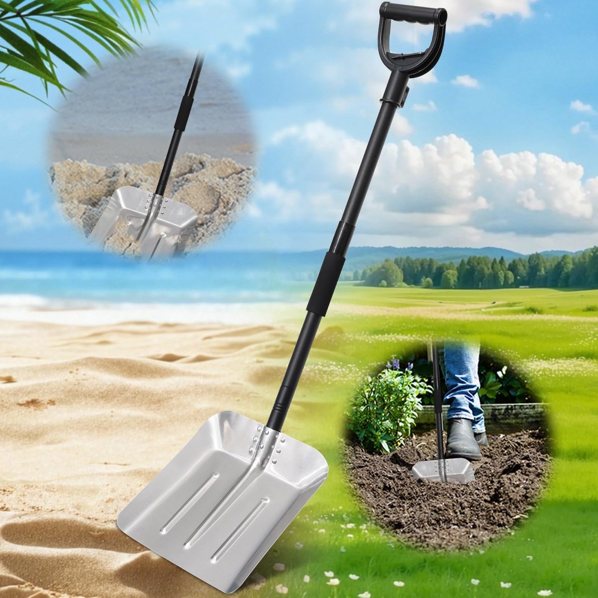 Tuinspade 127 cm - robuuste tuinschep - D-handvat - ideaal voor graven - ShopVlot
