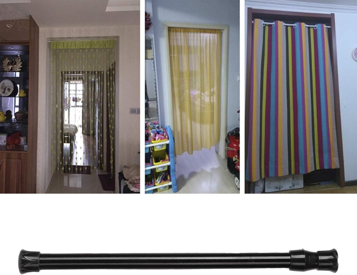 Douchegordijnrail telescopisch - uitschuifbare stang 25-40 mm - veerspanning - ideaal voor badkamer - ShopVlot