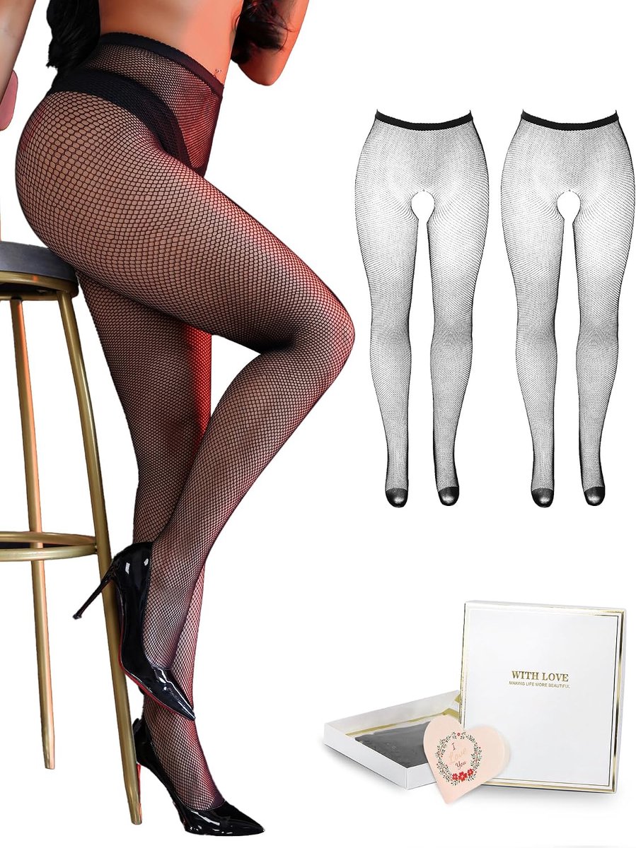 Dames Overt Tights Plus Size - Elastisch Open Kruideniers - Hoge Taille - Versterkt Comfort - ShopVlot