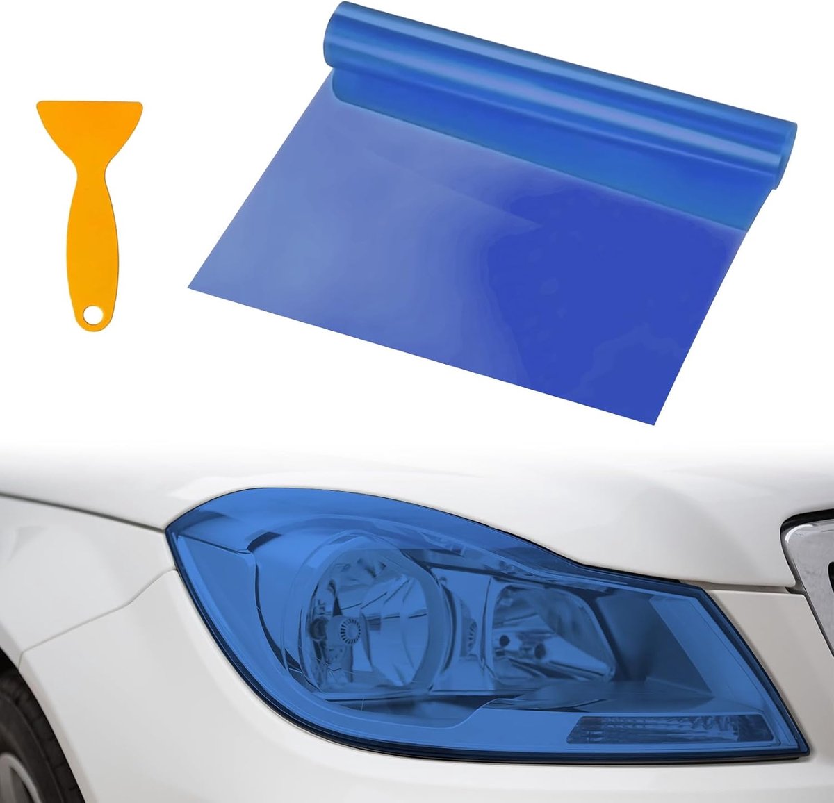 Getinte folie voor auto - zelfklevende vinylfolie - koplamp en achterlicht - bescherming en stijl - ShopVlot