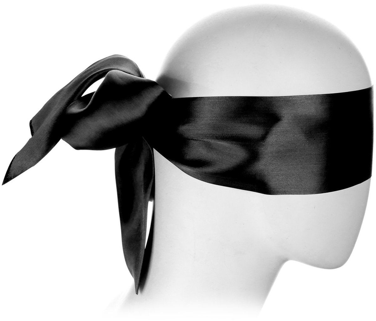 Blinddoek BDSM - Bondage blinddoek - Vastbinden accessoire - Sexspeeltje - Blindfold - Zwart - Satijnen look - Polyester - 150x7,5 cm - Jonyx