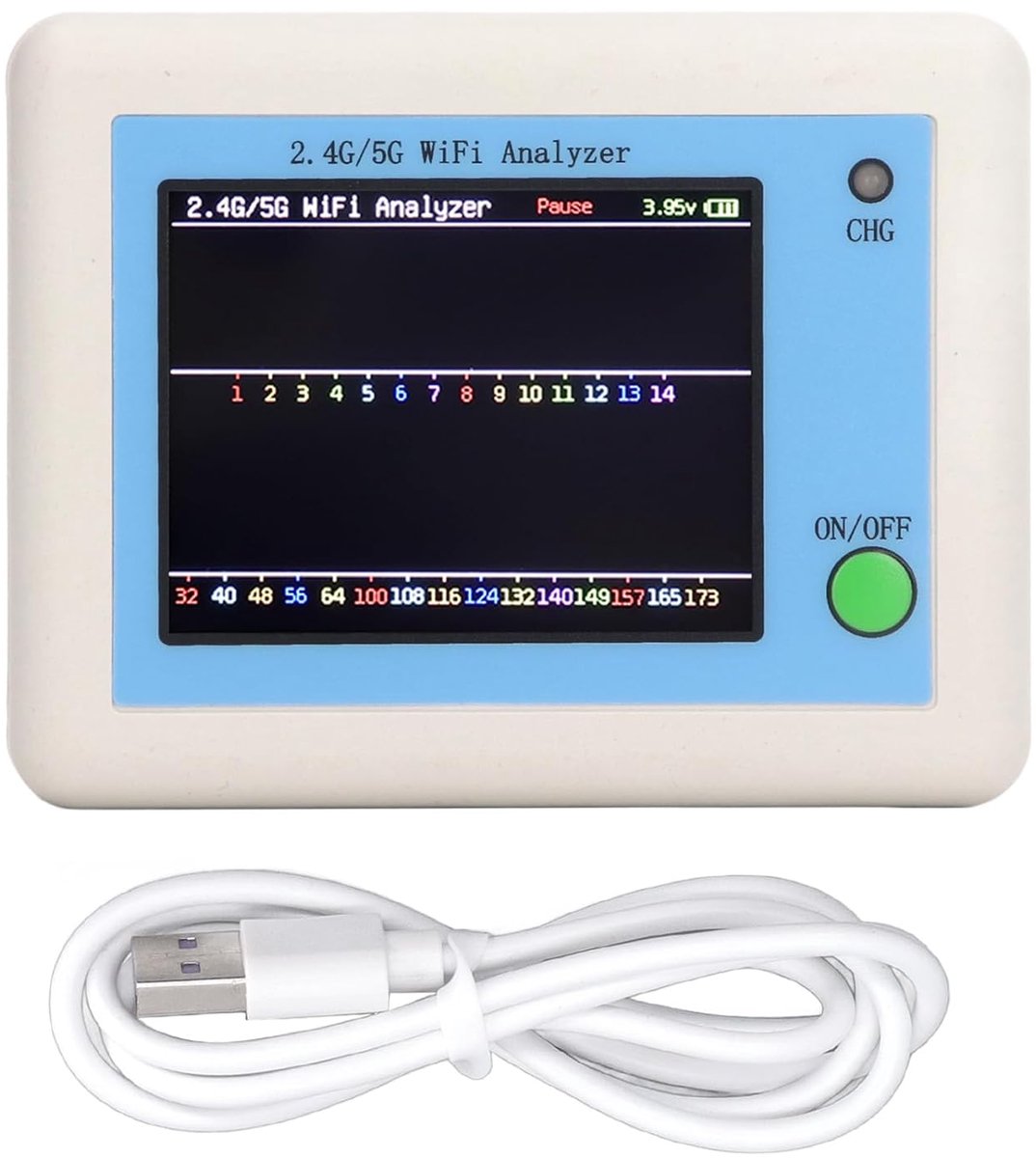 Wifi Analyzer - 2.4G & 5G Wifi Scanner - TFT kleurenscherm - Verbeter wifi signaalkwaliteit - ShopVlot