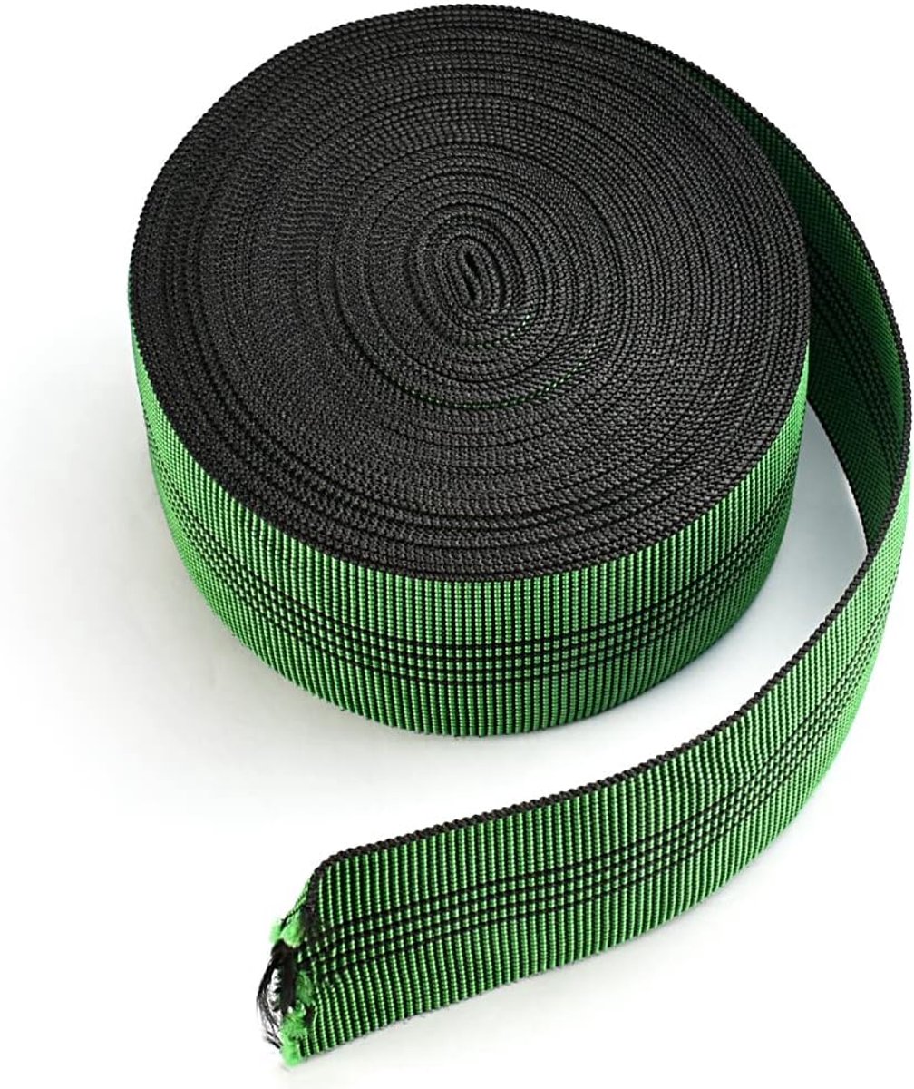Bekledingswebbing Stretchband 7cm - Groene Elastische Band - Voor Meubelherstel - Perfect voor Stoelen en Banken - ShopVlot