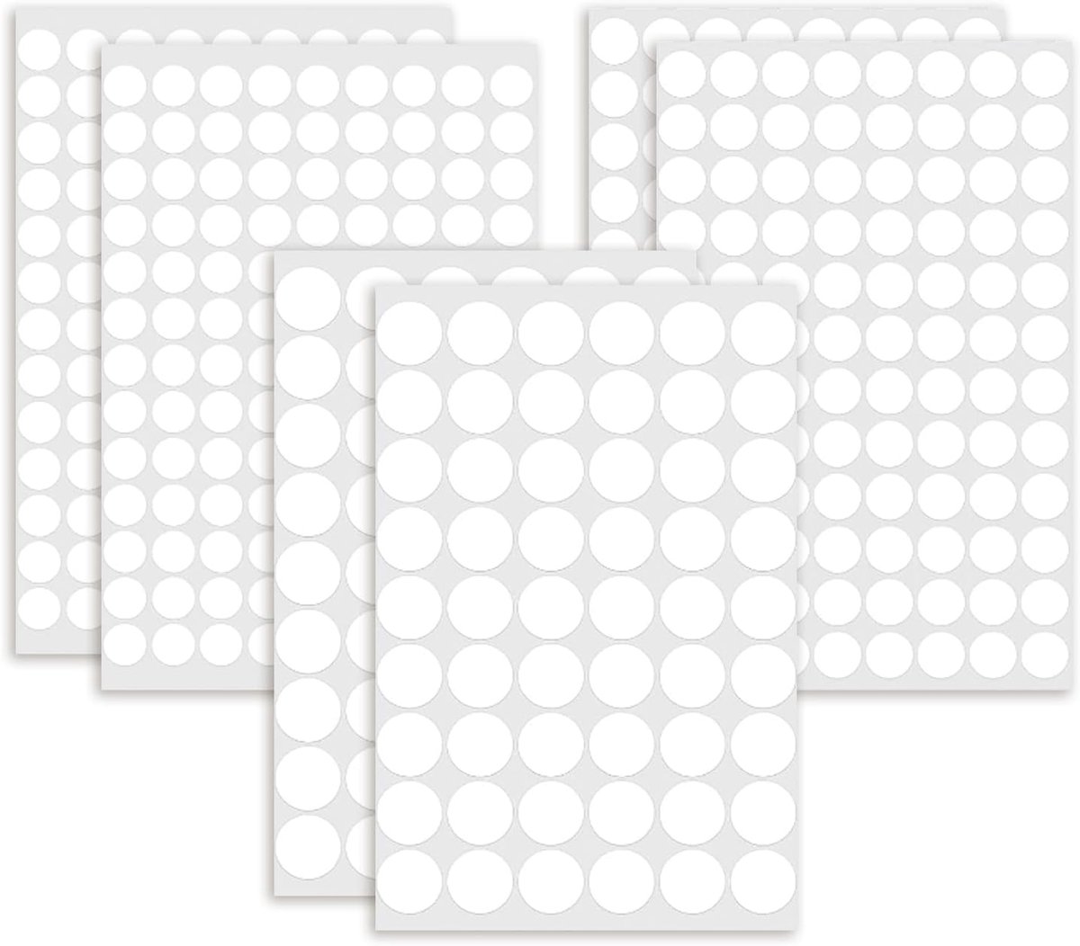 Schroefdeksels 580 stuks - zelfklevend 12/15/21 mm - PVC materiaal - voor het verbergen van schroefgaten - ShopVlot