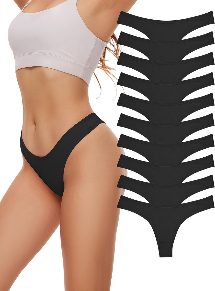 Dames Thong Ondergoed - Katoenen Tanga - Sexy Kant - Comfortabele Pasvorm - ShopVlot