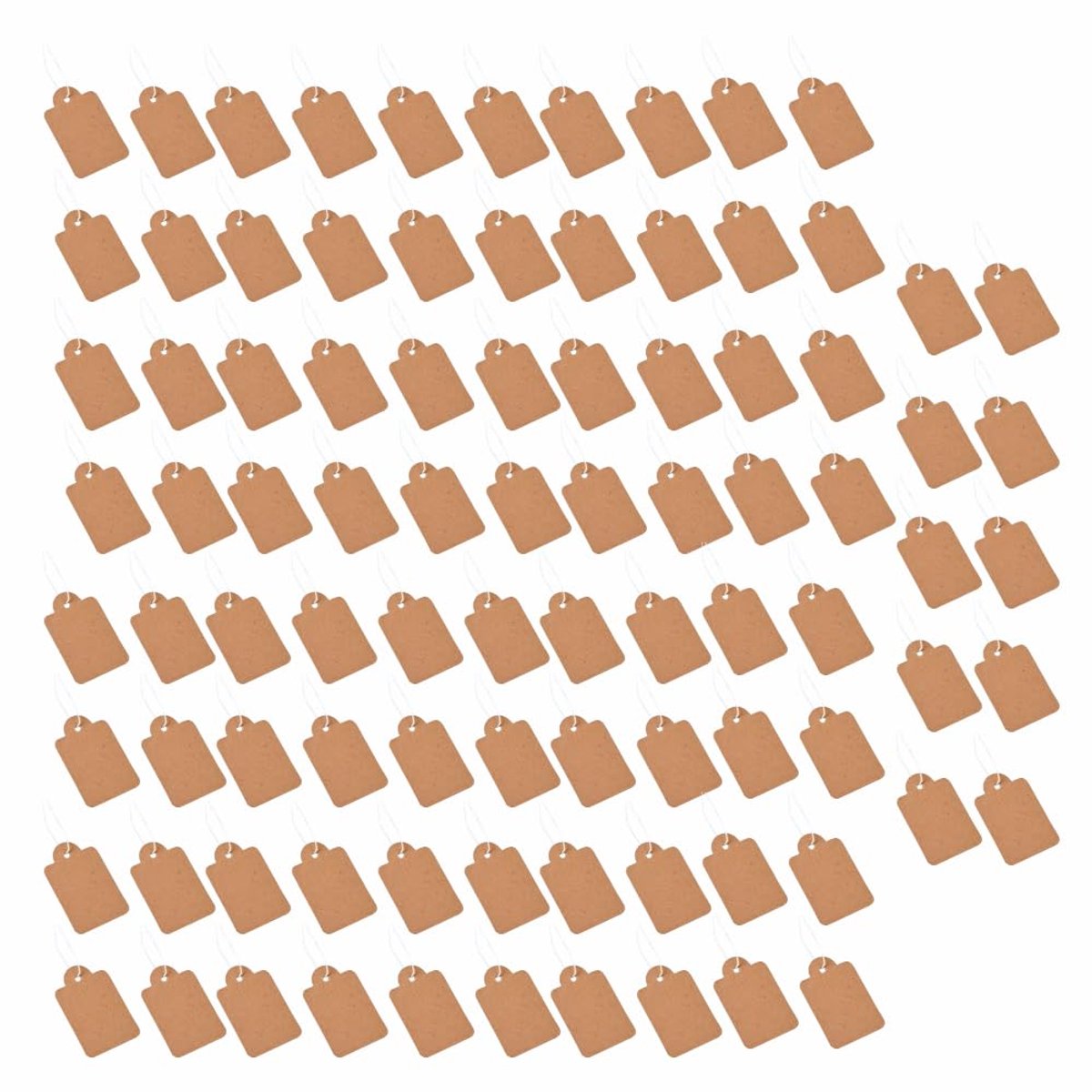 Mini blanco labels 100-pack - kraftpapier - witte prijslabels - ideaal voor sieradenverkoop - ShopVlot