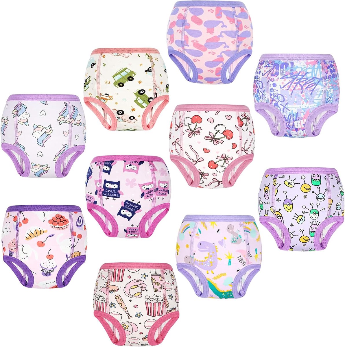 Potty training ondergoed voor meisjes en jongens - herbruikbaar - 10 stuks - gemak bij zindelijkheidstraining - ShopVlot