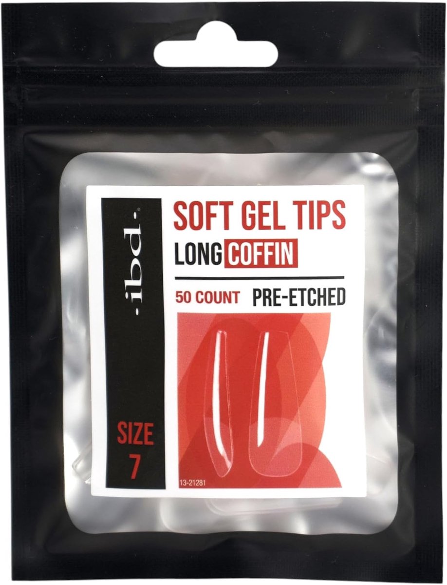 Nailtips Soft Gel - Coffin Long - 50 Stuks - Transparante Nageltips - Tot 4 weken houdbaarheid - ShopVlot
