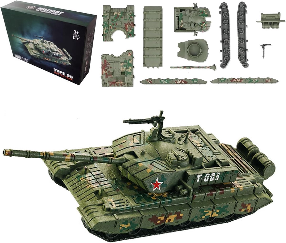 Model kit tank 1:72-99A - gedetailleerde replica - perfect voor modelbouw - uitdagende bouwervaring - ShopVlot