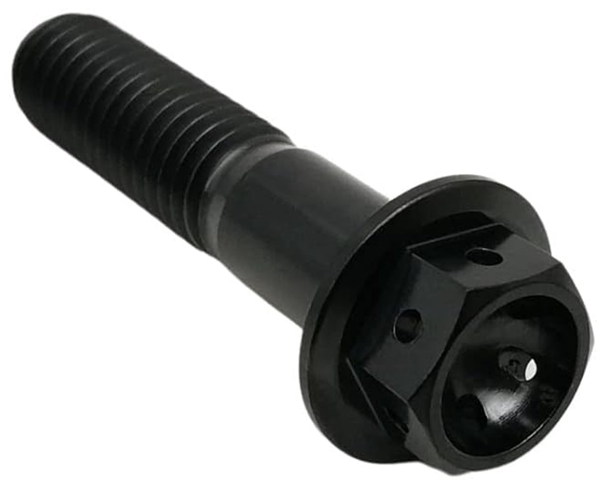 Titanium bouten M10x2.5x25mm - zwarte titanium flensbouten - duurzaam en lichtgewicht - ideaal voor sporttoepassingen - ShopVlot