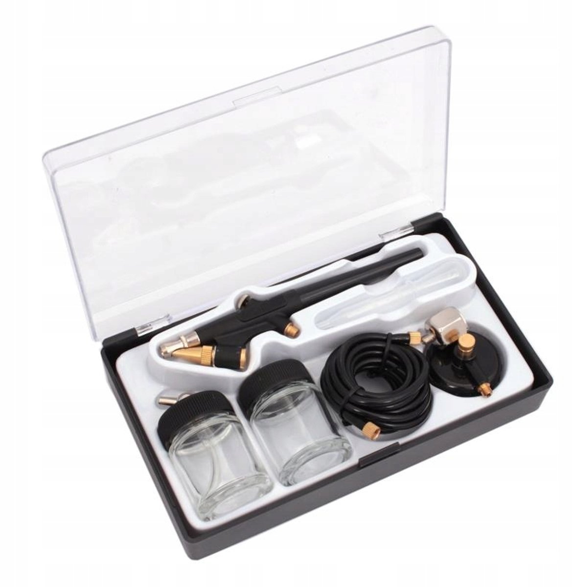 Aerograaf met 0.8mm spuitmond, 2x 21ml reservoirs voor schilderen