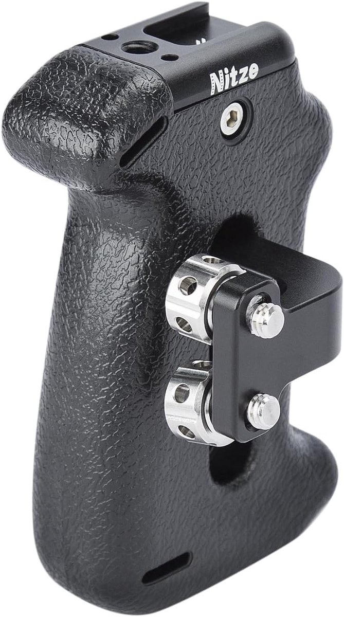 Camera zijhandgreep met dual 1/4" schroeven - Verstelbaar en met cold shoe - Verbeter uw opnamekwaliteit - ShopVlot