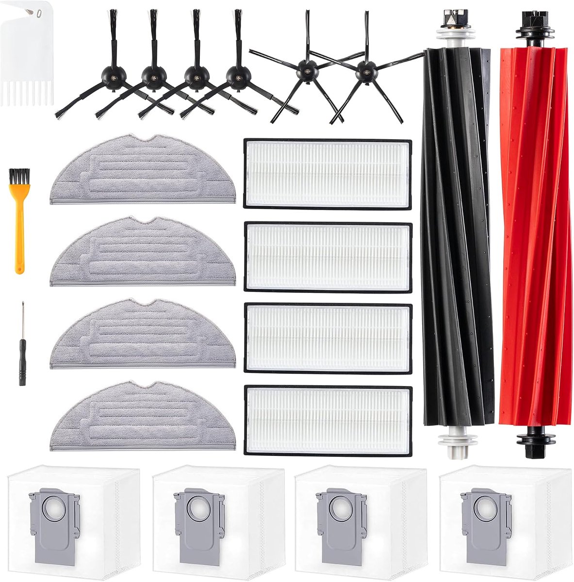 Accessoire set voor robotstofzuiger - 23-delig - Compatibel met Roborock S8/S8+/S8 Pro - ShopVlot