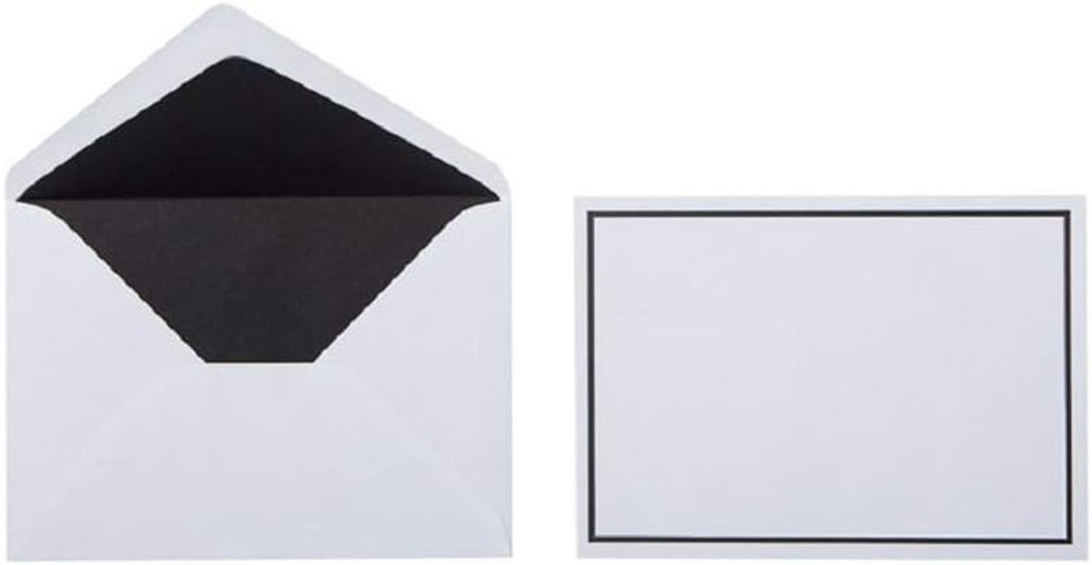 rouw-enveloppen 120 x 175 mm - zijdevoering - afgewerkt kader - voor condoleance - ShopVlot