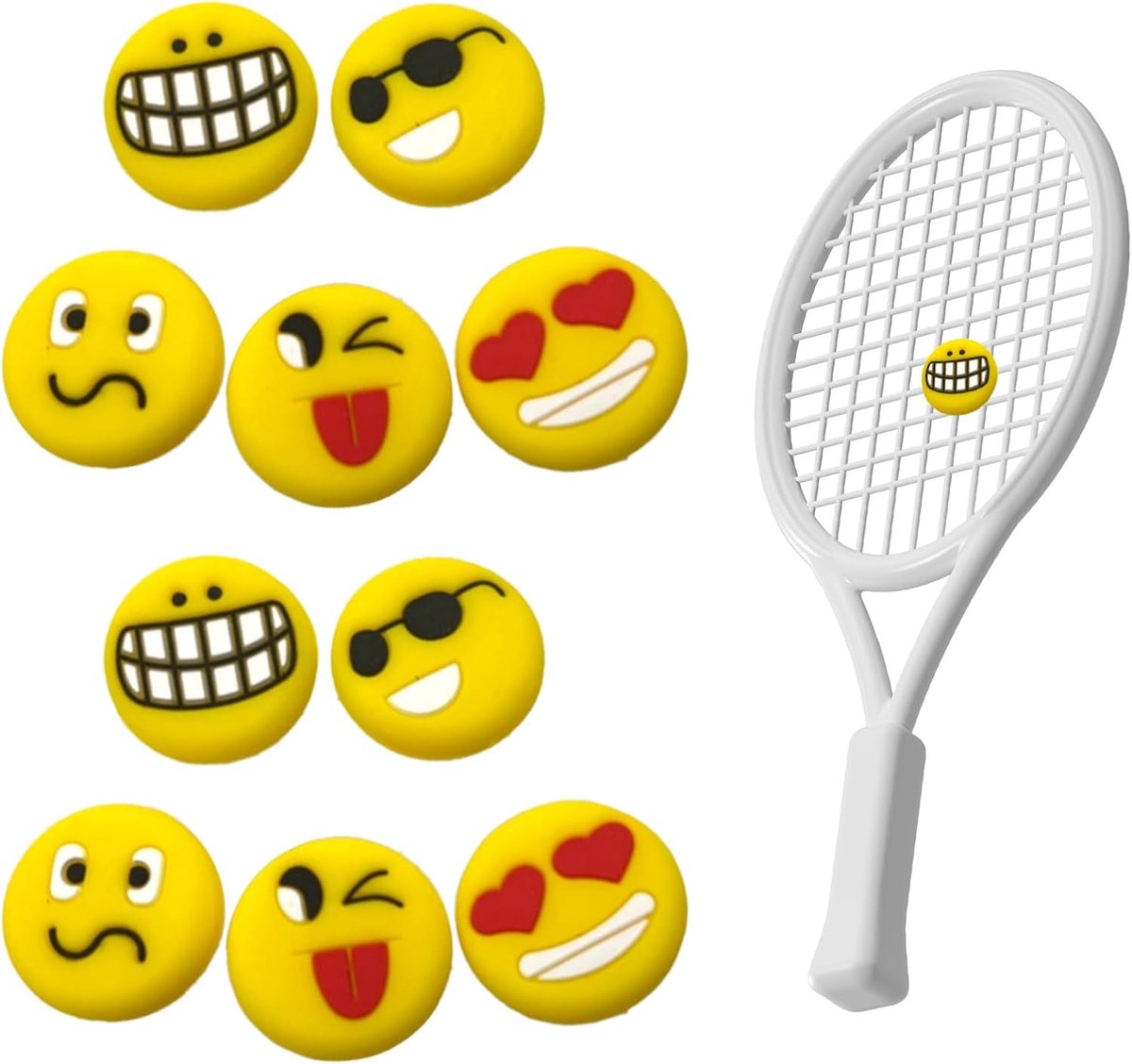 Vibratie Demper Tennis - 10 Stuks - Siliconen - Schokabsorberend - Perfect voor Tennisfans - ShopVlot