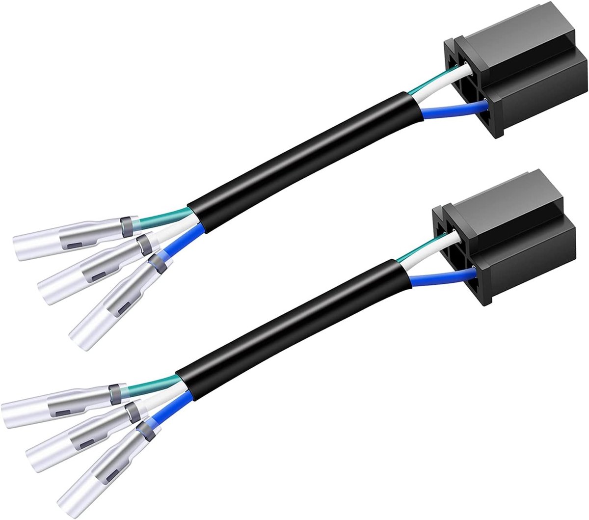 H4 naar Ba20d/T19 LED Lamp Converter - 16 cm Verlengkabel - Eenvoudige Installatie - Voor Motorrijders - ShopVlot