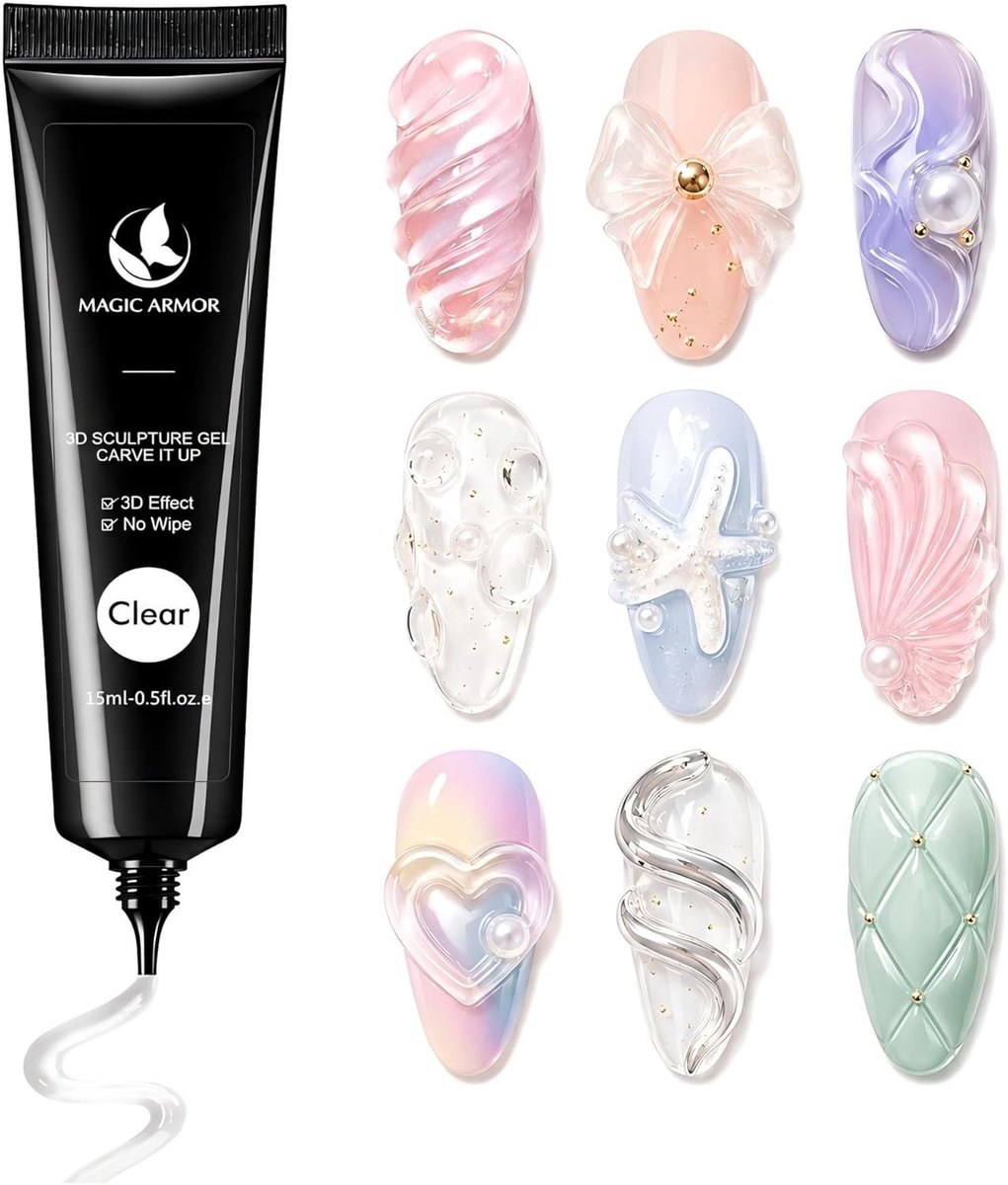 3D Sculptuur Nagel Gel 15 g - Duidelijke Builder Gel - Multi-functionele Rhinestone Lijm - ShopVlot