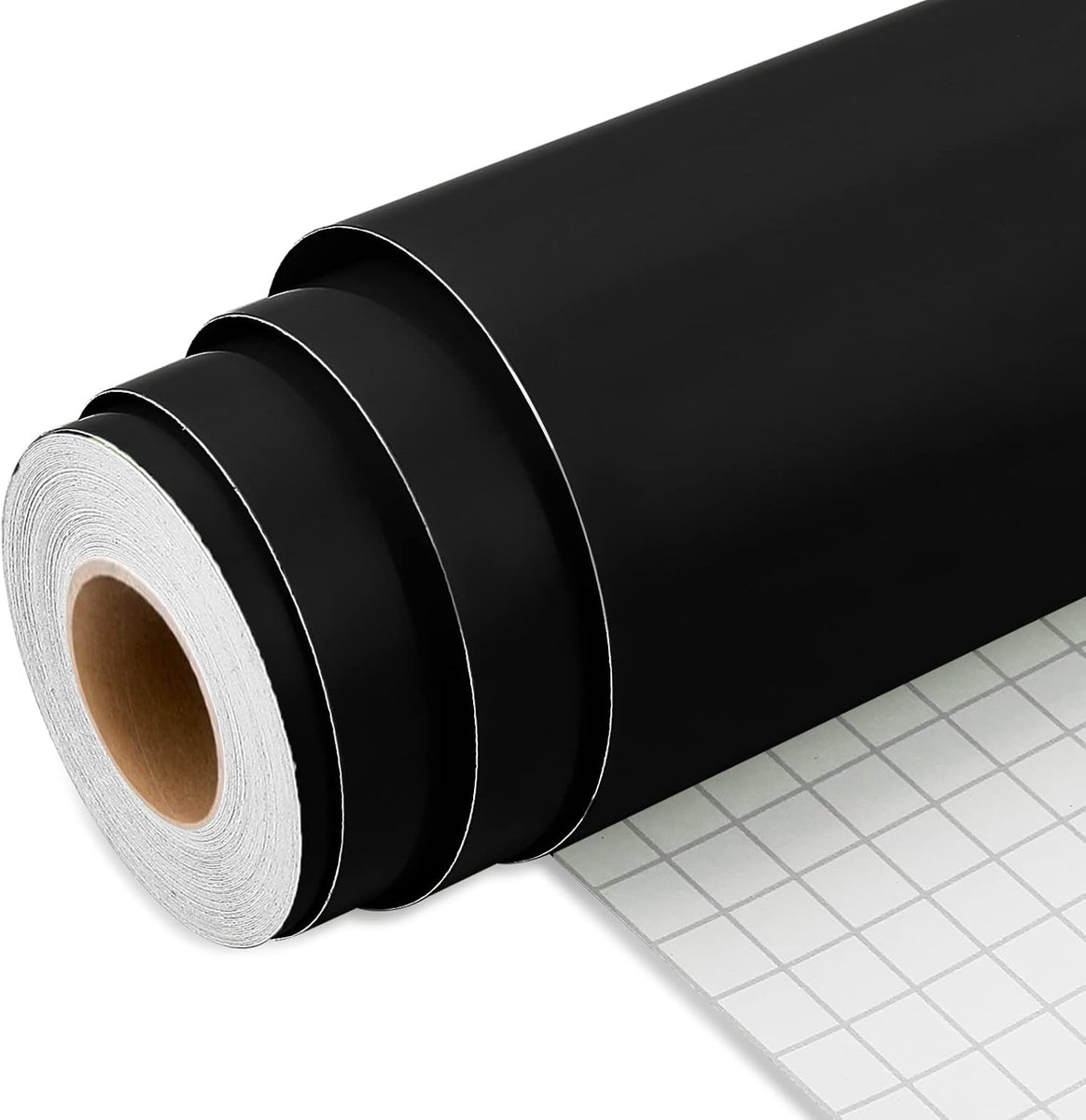 Plotter film 30.5 x 762 cm - matte zwart - zelfklevend - ideaal voor knutselprojecten - ShopVlot