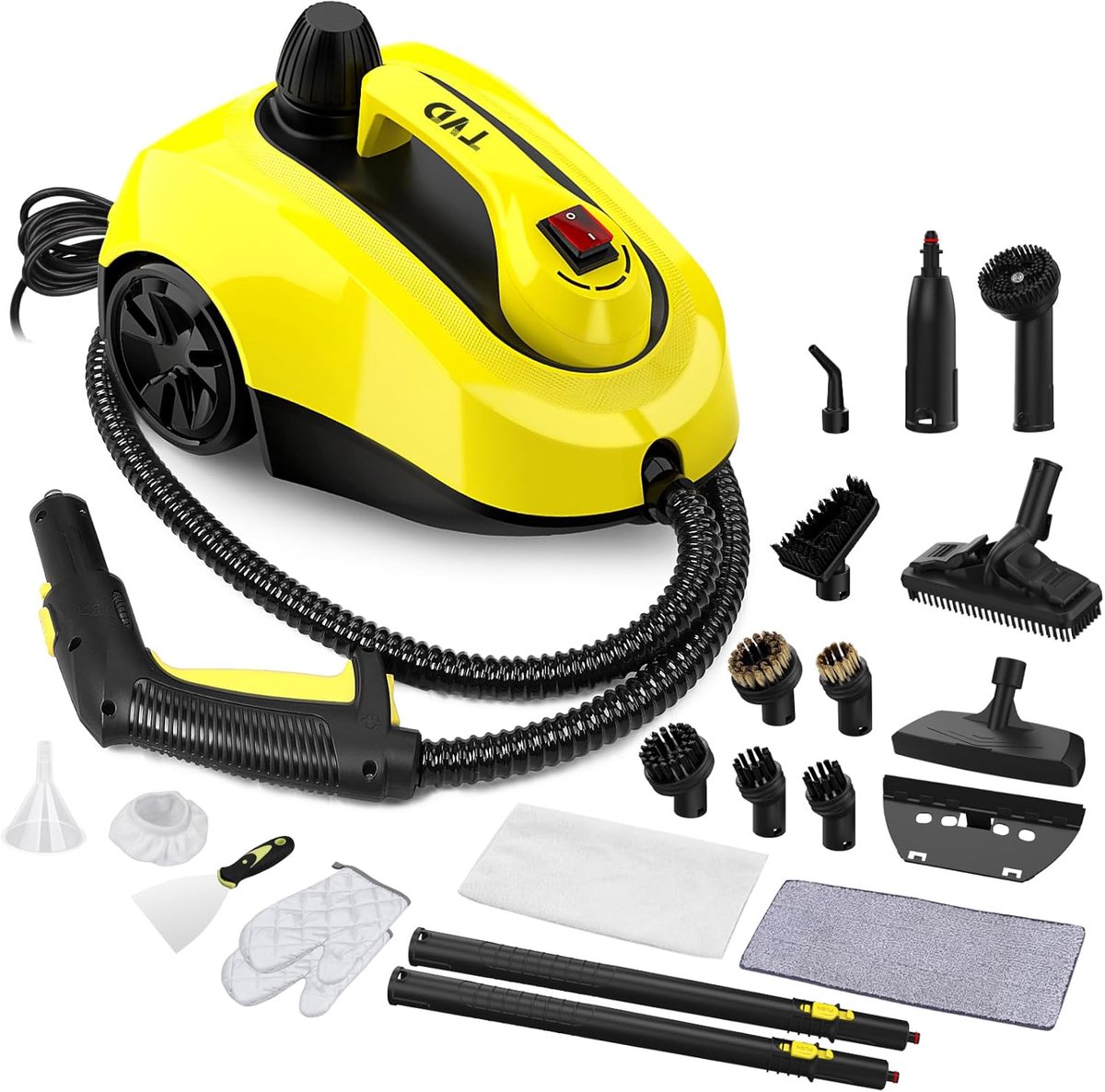 Draagbare stoomreiniger – 2000 W – 26 accessoires – voor stoomreiniging van huis en keuken - ShopVlot