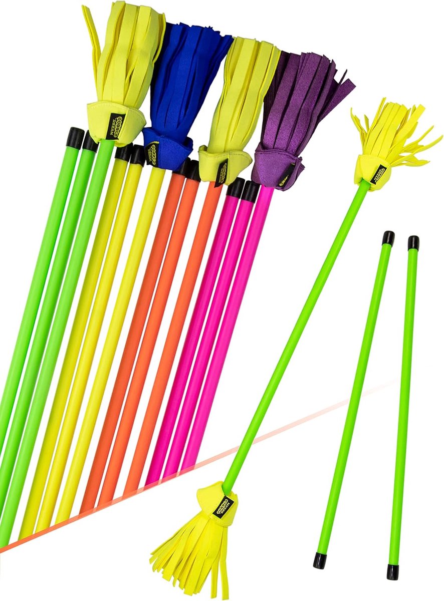 Flowerstick set - jongere maat - glasstok - silicone grip - plezier met werpen - ShopVlot
