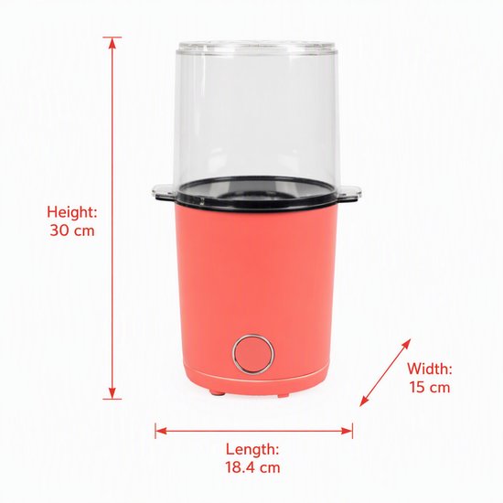 Giles & Posner Funfair Popcornmachine - 2-in-1 Deksel & Serveerkom — afbeelding 3
