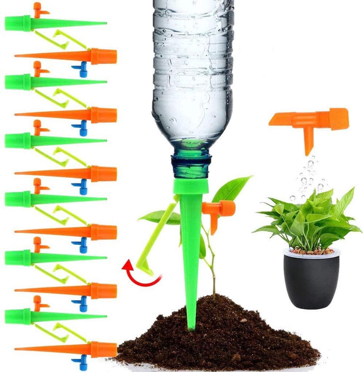 Automatische druppelirrigatie set - 15-delig met regelkleppen - eenvoudig water geven - ideaal voor planten en bonsai - ShopVlot