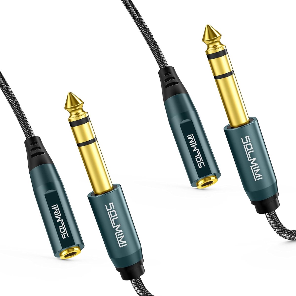 Jack Adapter 3.5mm naar 6.35mm - 2 Stuks - Stereo hoofdtelefoon audio adapter - ShopVlot