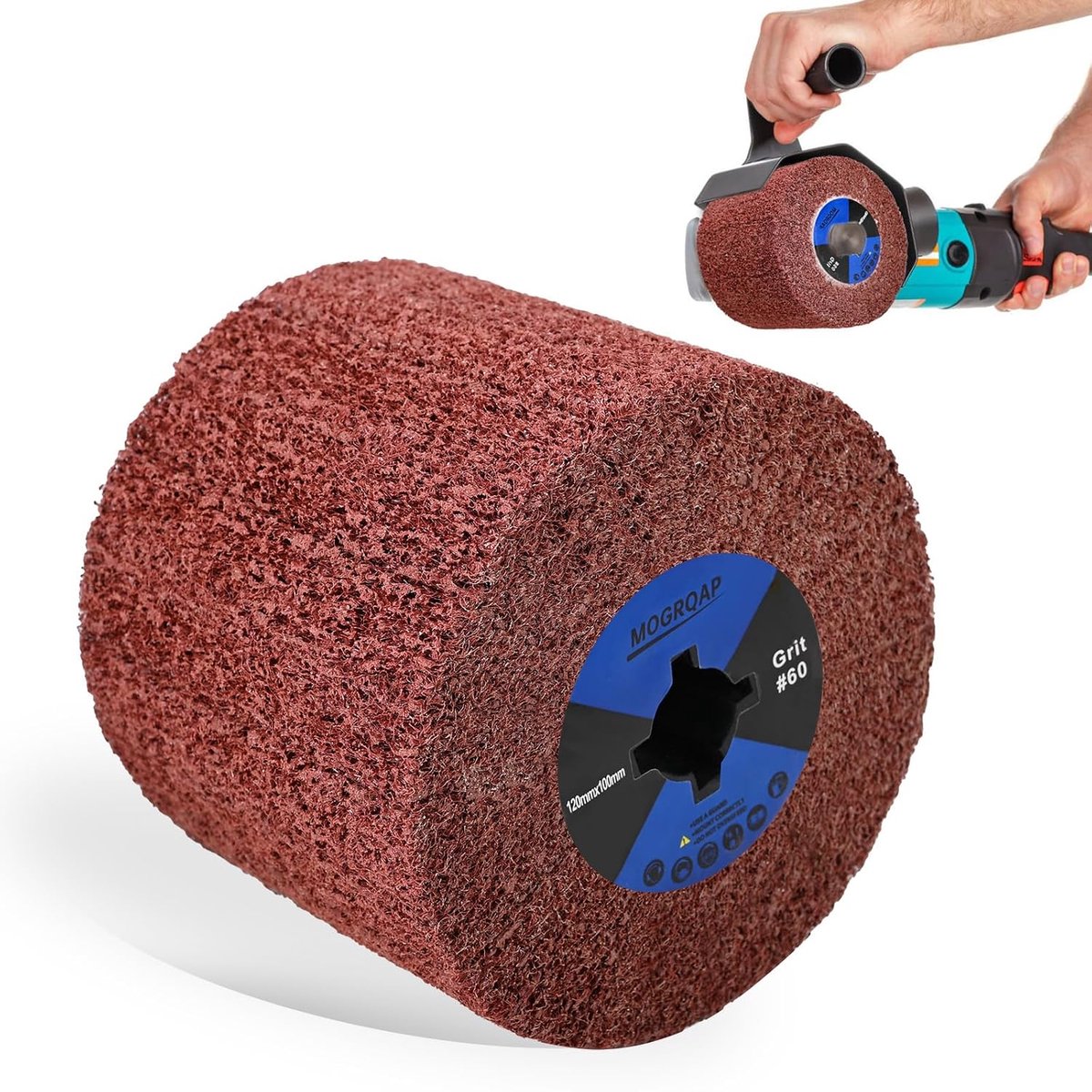 Schuurrolborstel 60 grit - Nylon borstel - Voor houtbewerking - Geschikt voor schuurmachine - ShopVlot