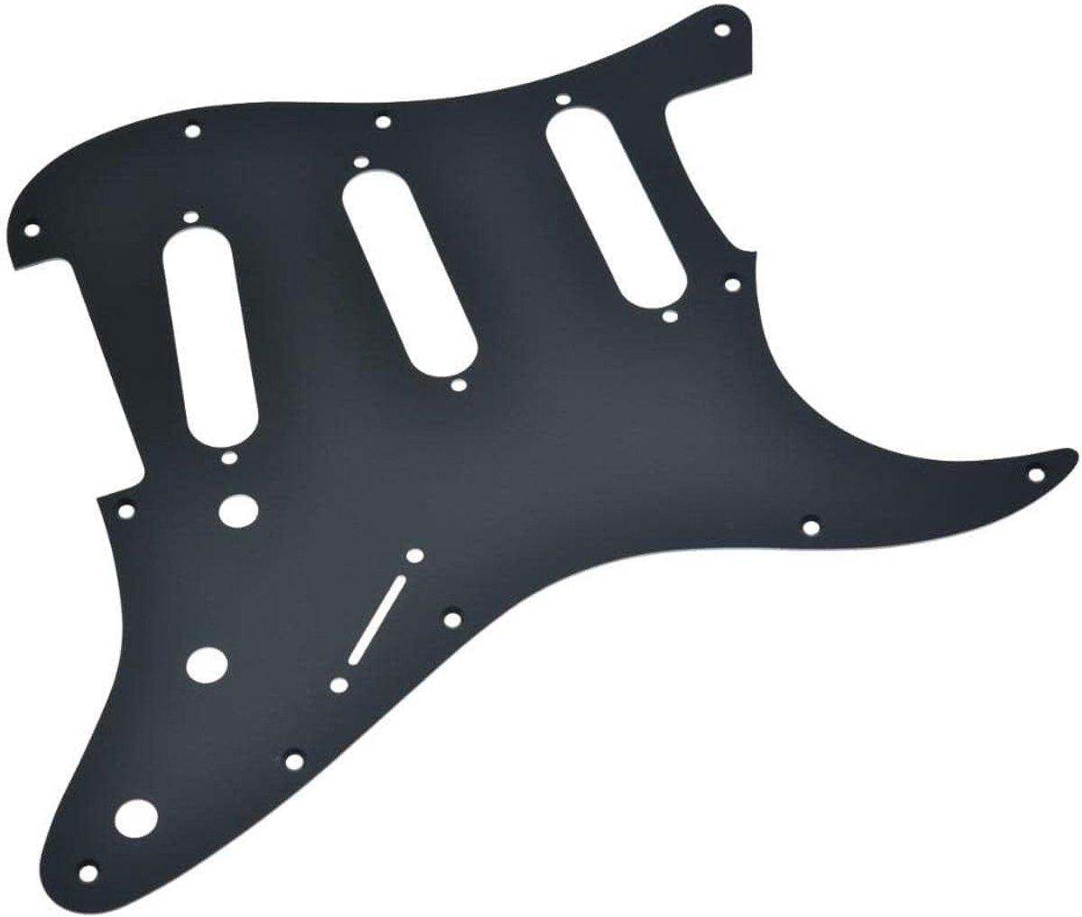 Pickguard Strat SSS - 11 gaten - Mat aluminium - Bescherming voor je gitaar - ShopVlot