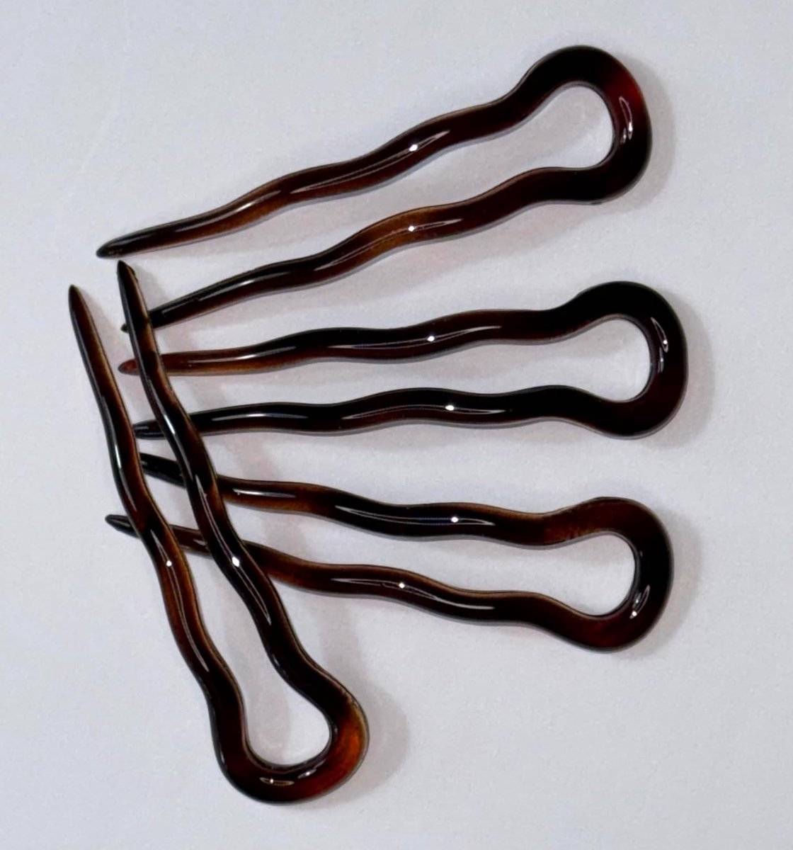Haarklem 7,5 cm - havanna-bruin - 4 stuks - veelzijdige haarstyling - ShopVlot