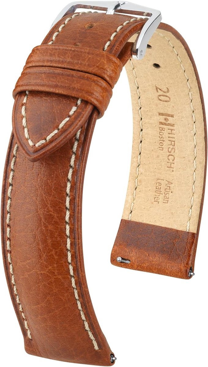 Horlogeband 22 mm - Engels Buffelleer - Klassiek Elegant - Voor Mannen en Vrouwen - Golden Brown - ShopVlot