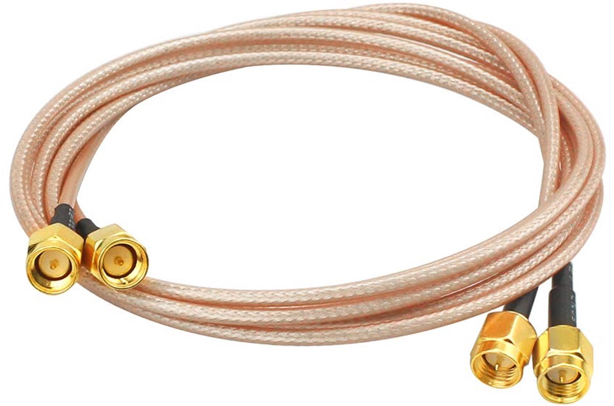 SMA Male Kabel 100CM - RG316 Coaxiaal - Hoge Temperatuur Weerstand - Ideaal voor 4G Router - ShopVlot