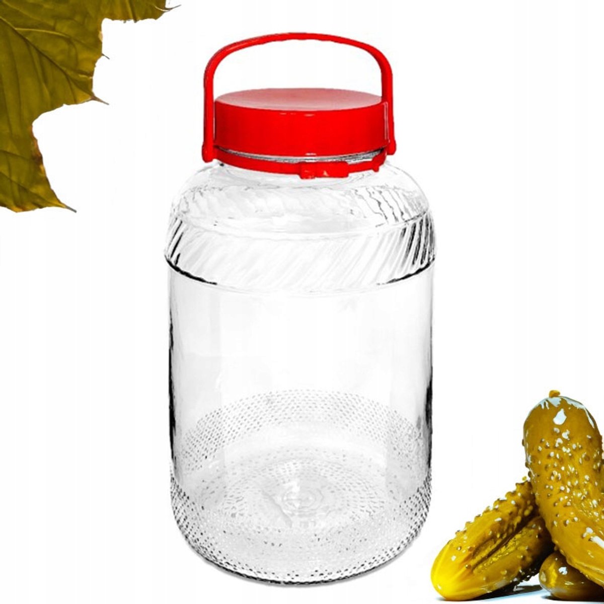 Glazen Pot met Deksel en Handvat - 10L voor Inmaken
