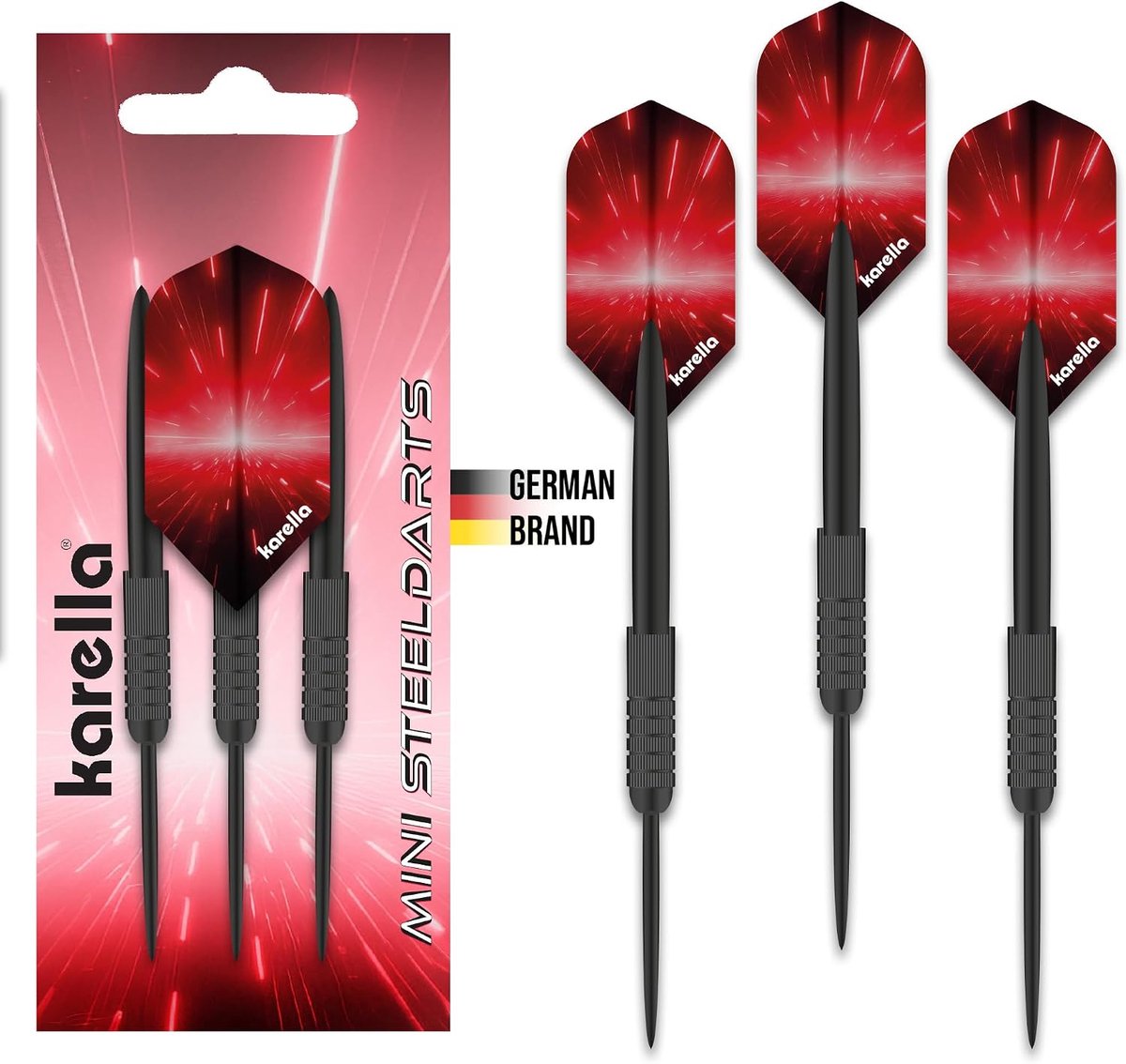 Steeldarts Mini 6g - Messing Darts - Zwart Grip Barrel - Perfect voor Steel Dartborden - ShopVlot