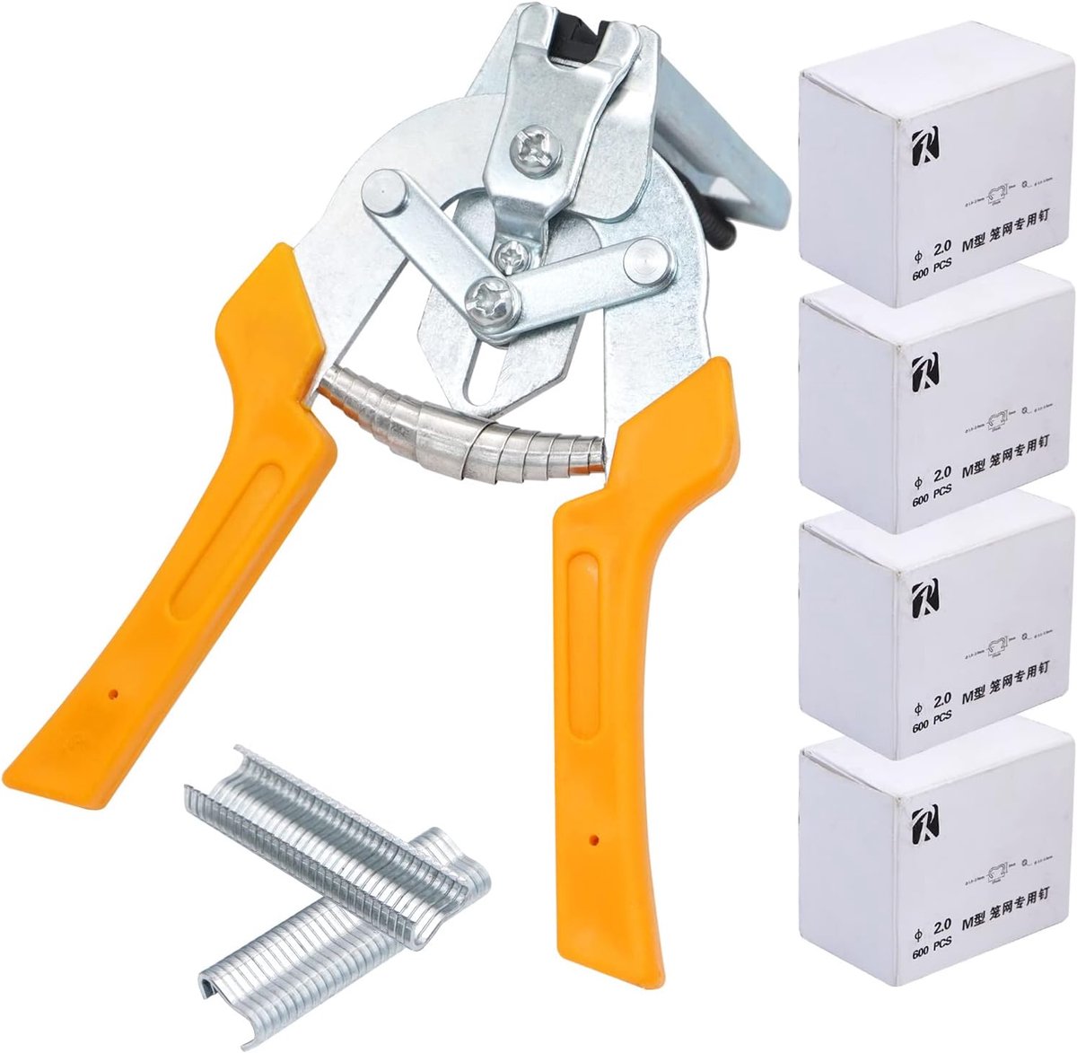 Dierkooi Ringtang met 2400 M Clips - Roestvrij Staal - Multifunctioneel - Efficiënt voor het Repareren van Dierkooien - ShopVlot