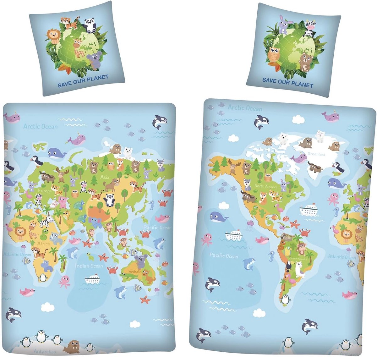 Dekbedovertrek 135 x 200 cm - 100% Katoen - Reversibel - Duurzaam en huidvriendelijk - ShopVlot