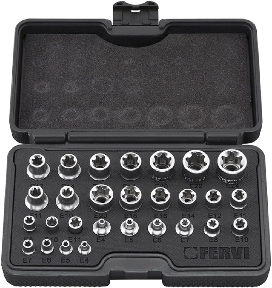 Torx sleutelset 28-delig - chrome vanadium - geschikt voor verschillende maten - ideaal voor precisiewerk - ShopVlot