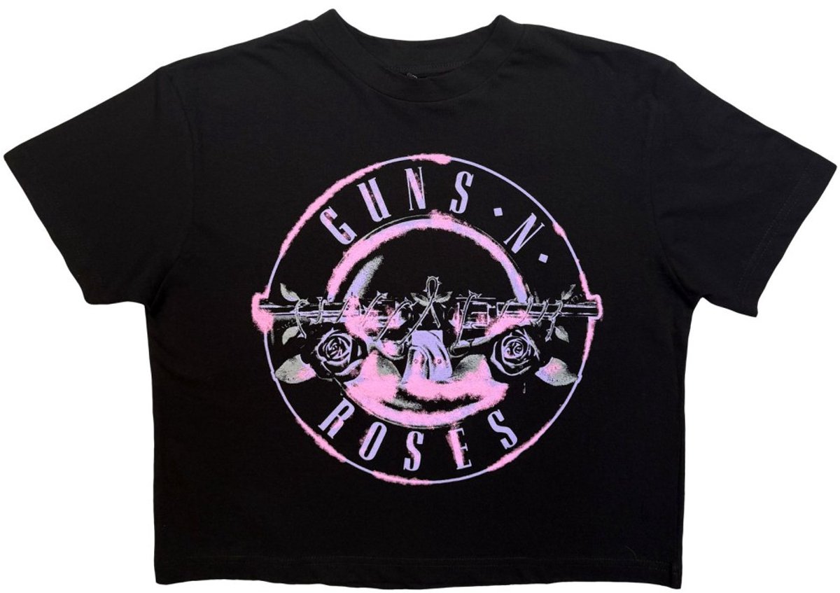 Guns N' Roses - Pink Bullet Crop top - M - Zwart