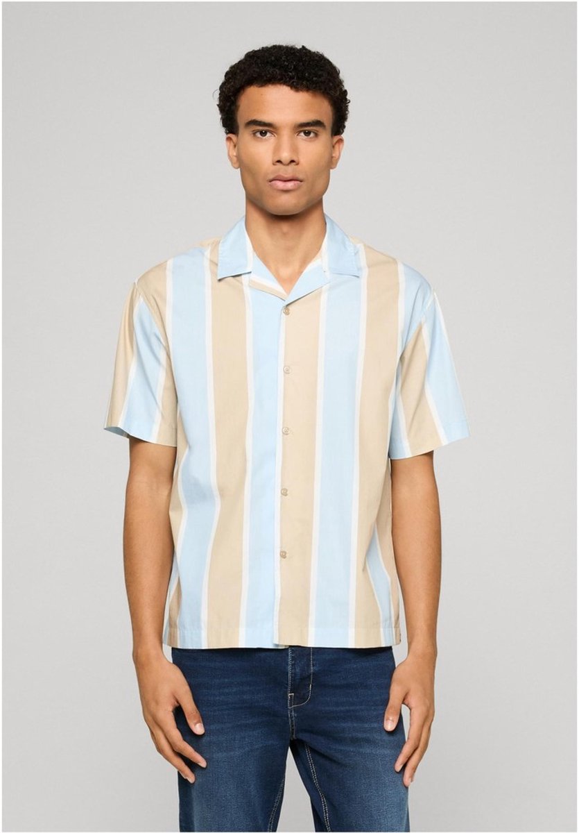 Urban Classics Summer Stripe Resort Overhemd 5XL Beige