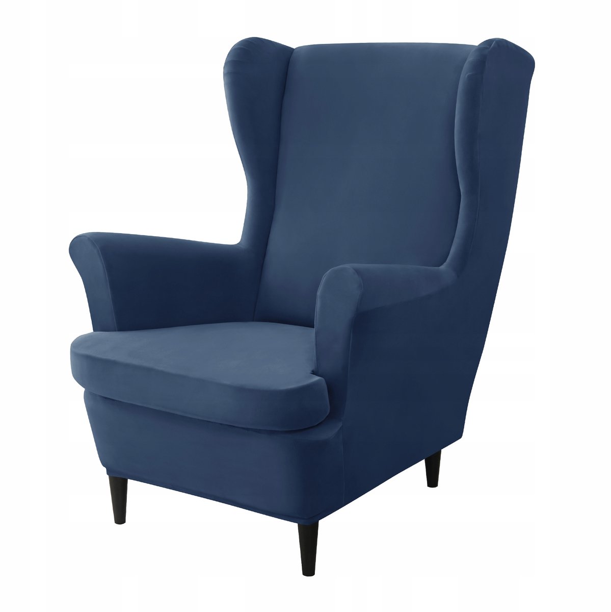 Donkerblauwe Velvet Fauteuilhoes - Stijlvol & Duurzaam