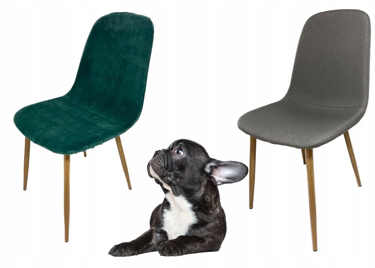 Groene Velours Stoelhoes Scandinavisch - Flexibel & Wasbaar
