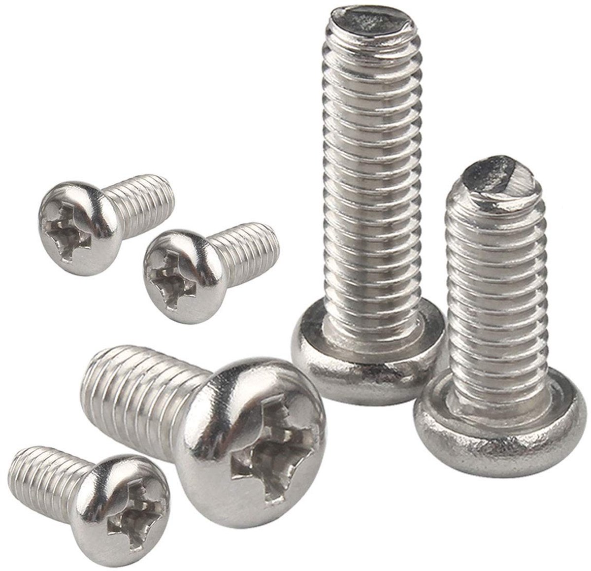 Set van 5 M8 Schroeven van RVS, Hoge Hardheid, Corrosiebestendig en Eenvoudig te Installeren, M8*65mm, Voor Machinebevestigingen en Klussen